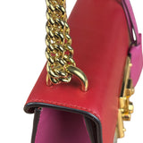 Gucci Padlock Medium Leather Chain Shoulder Bag Beige/Red/Pink