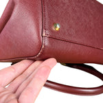 Burberry Vintage Leather Burgundy Handbag