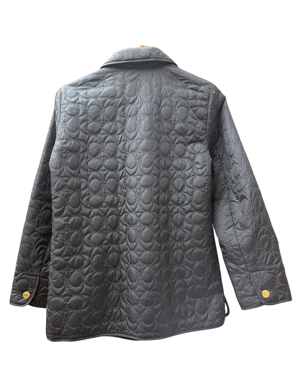 Coach Signature Anagram Quilted Coat Black