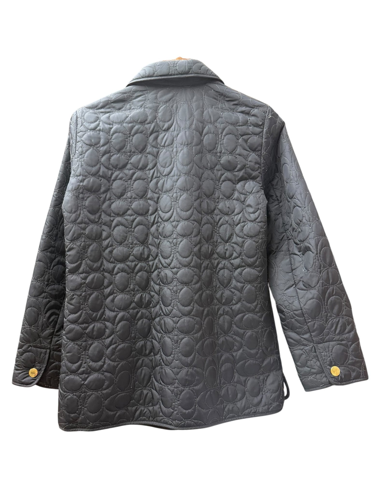 Coach Signature Anagram Quilted Coat Black