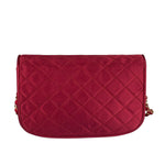 Chanel Vintage Two Tone Red Satin Flap 1989