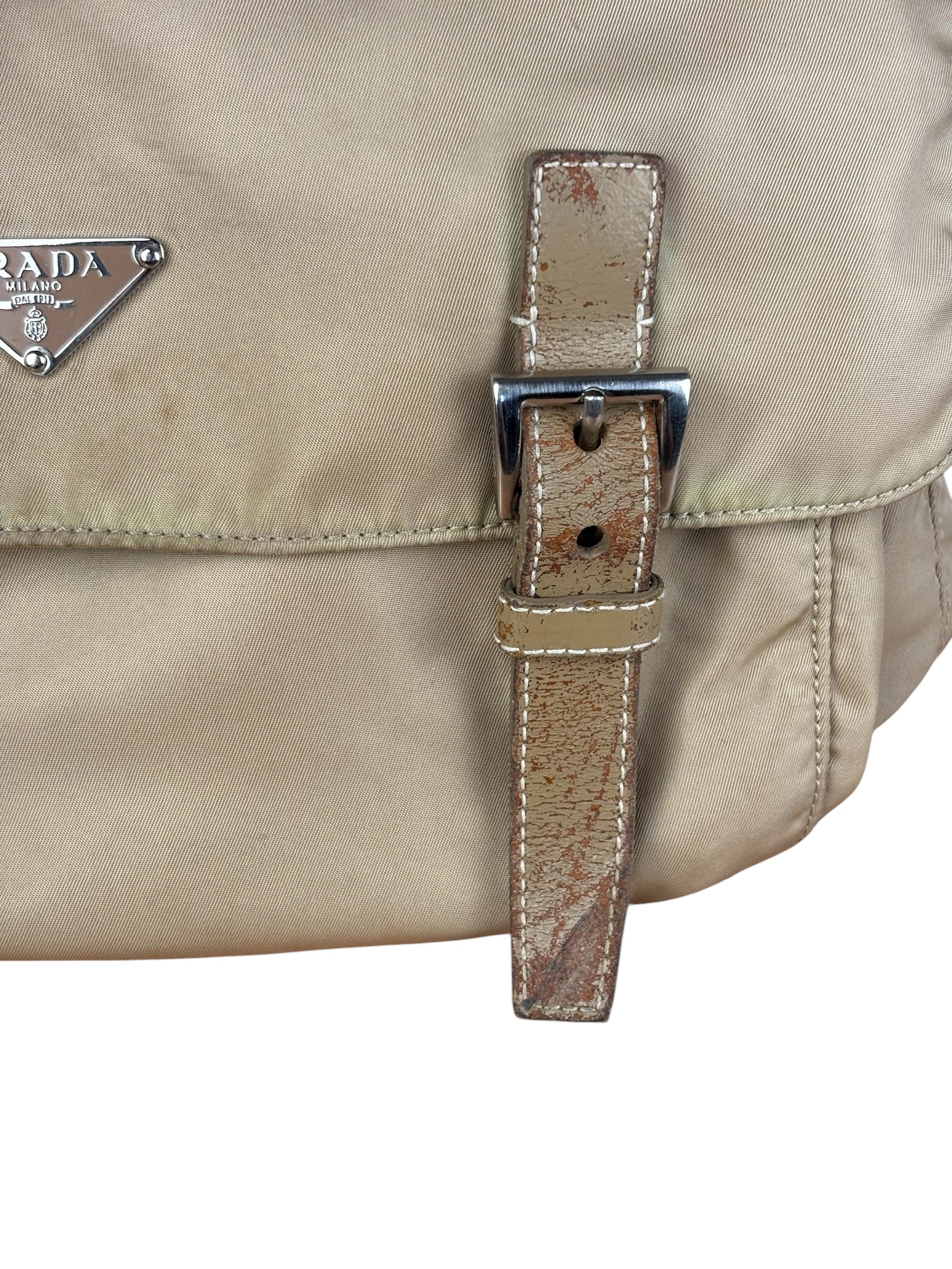 Prada Khaki Tessuto Nylon Messenger