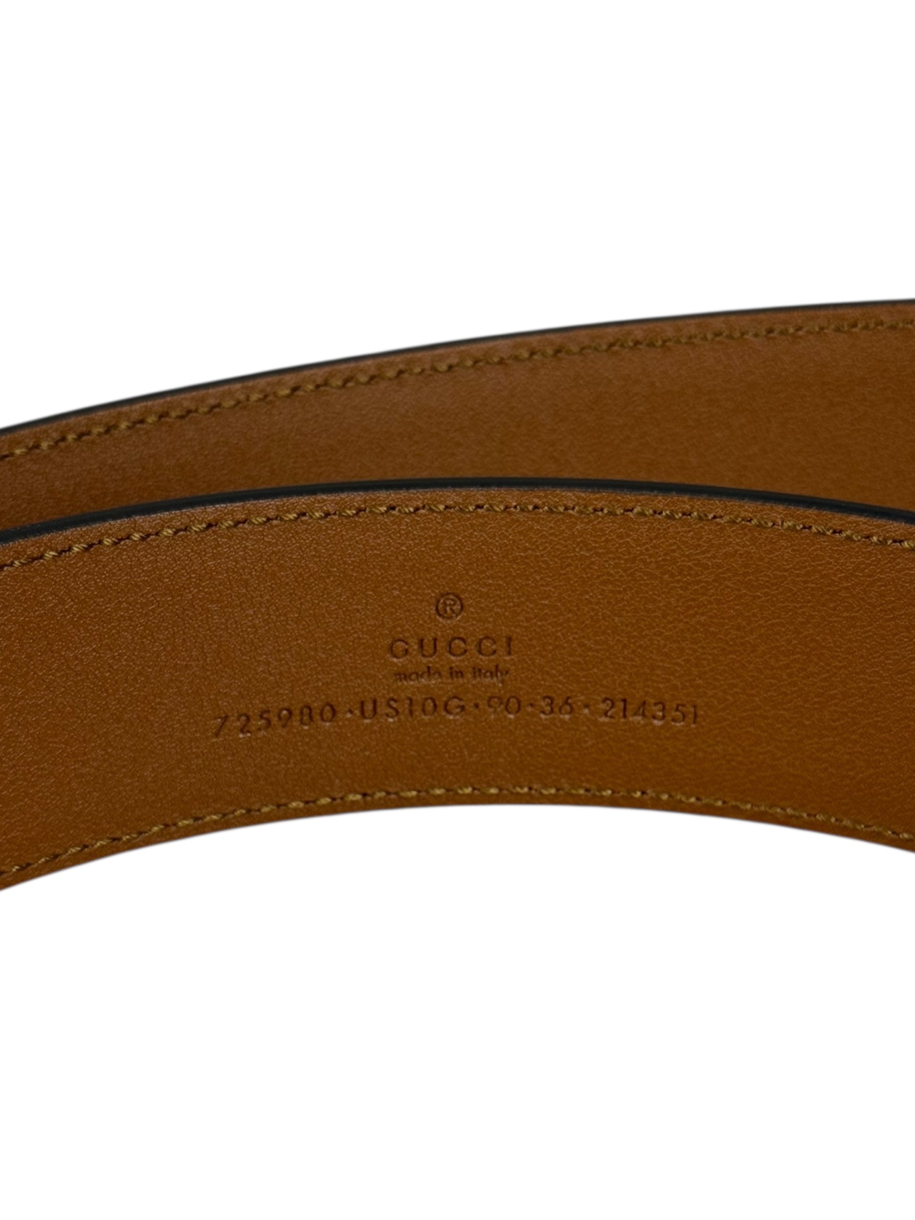 Gucci Torchon Buckle Belt Brown