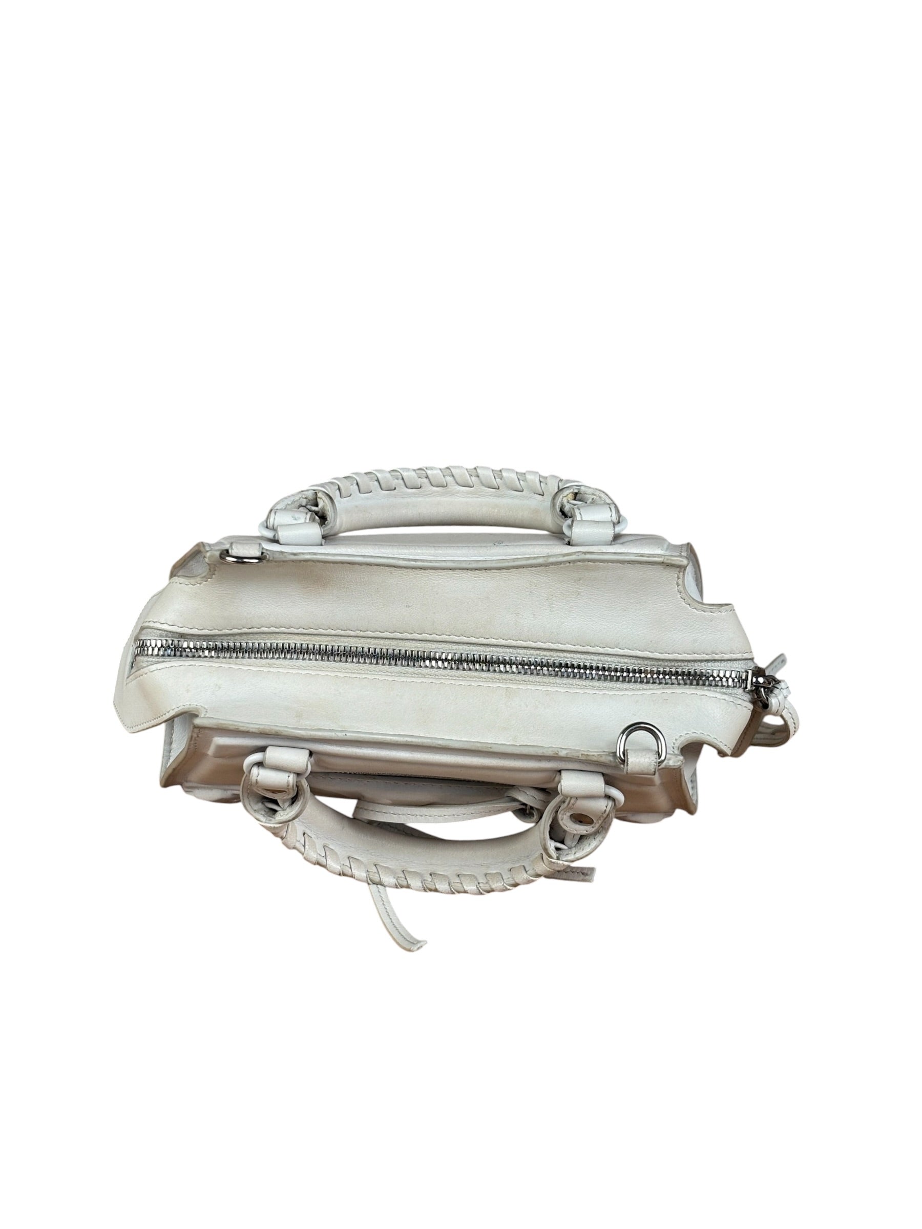 Balenciaga White Leather Neo Classic Le City Two-Way Bag