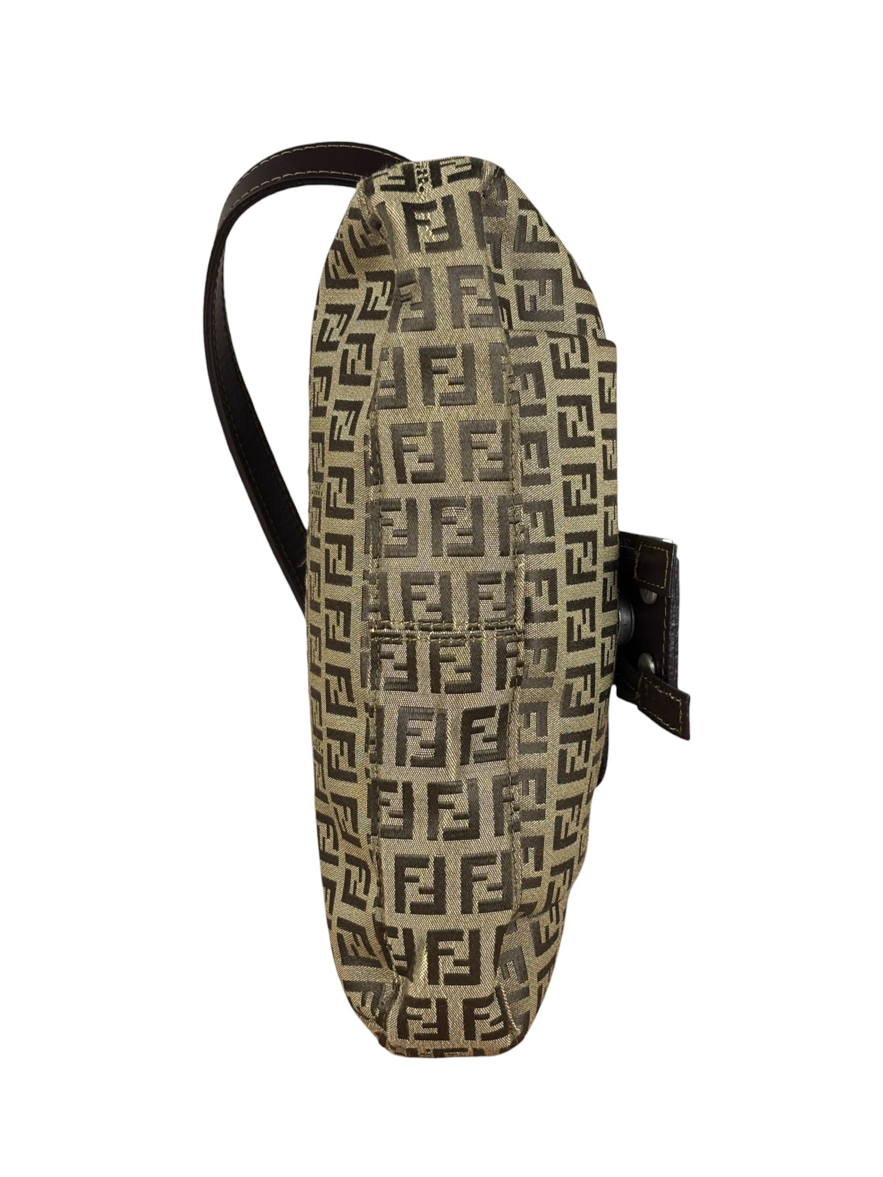 Fendi Zucchino Drawstring Flap Shoulder Bag