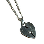 Gucci Vintage Silver Broken Heart Necklace