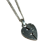 Gucci Vintage Silver Broken Heart Necklace