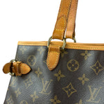 Louis Vuitton Leather Batignolles Horizontal Canvas Monogram Tote Bag