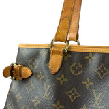 Louis Vuitton Leather Batignolles Horizontal Canvas Monogram Tote Bag