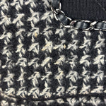 Chanel Black CC Quilted Jersey and Tweed Chain Flap Bag 2014