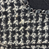 Chanel Black CC Quilted Jersey and Tweed Chain Flap Bag 2014