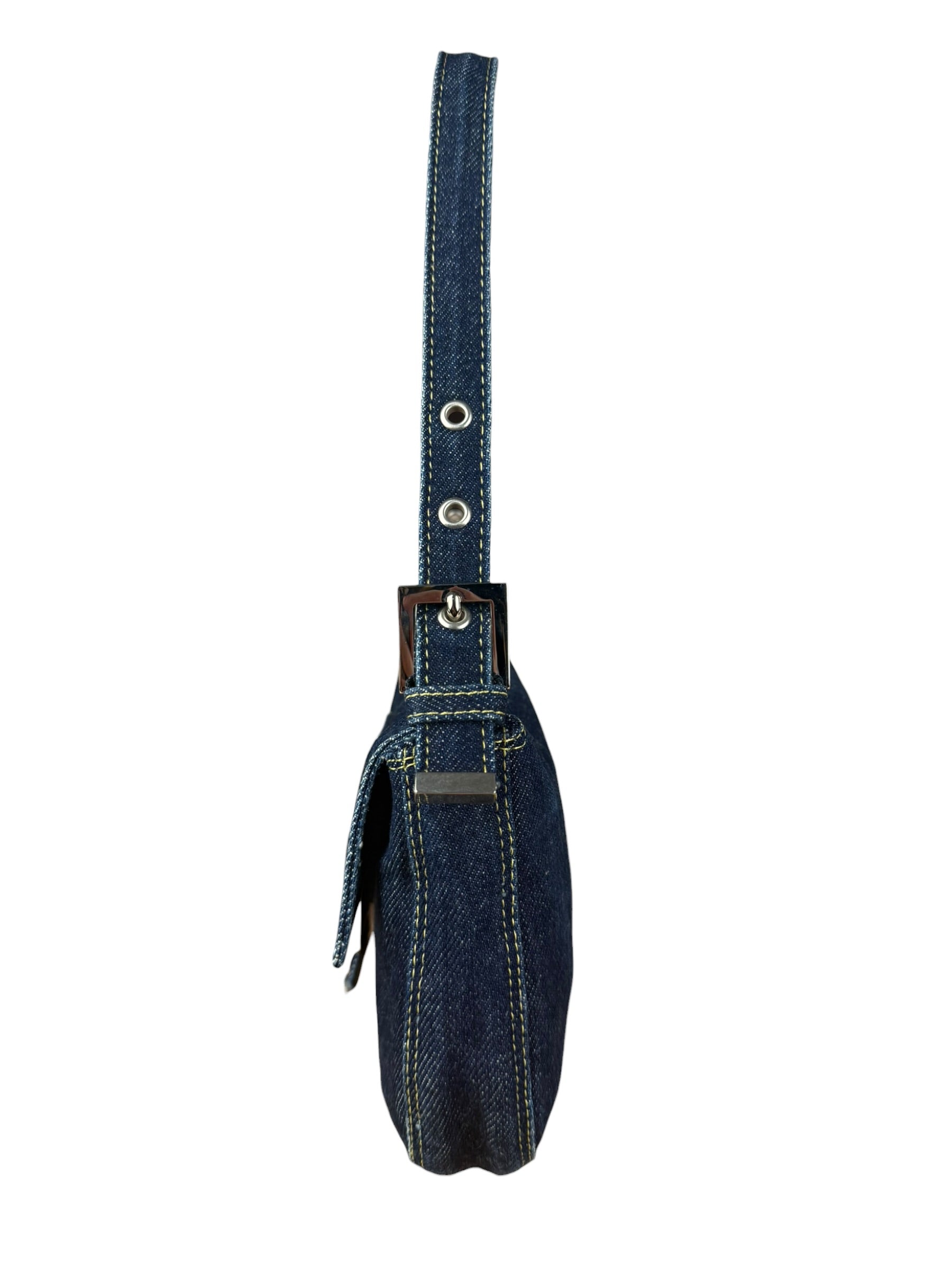 Fendi Vintage Dark Denim Baguette