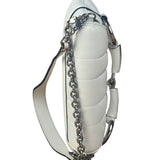 Gucci White Horsebit Vertical Quilted Leather Shoulder Bag