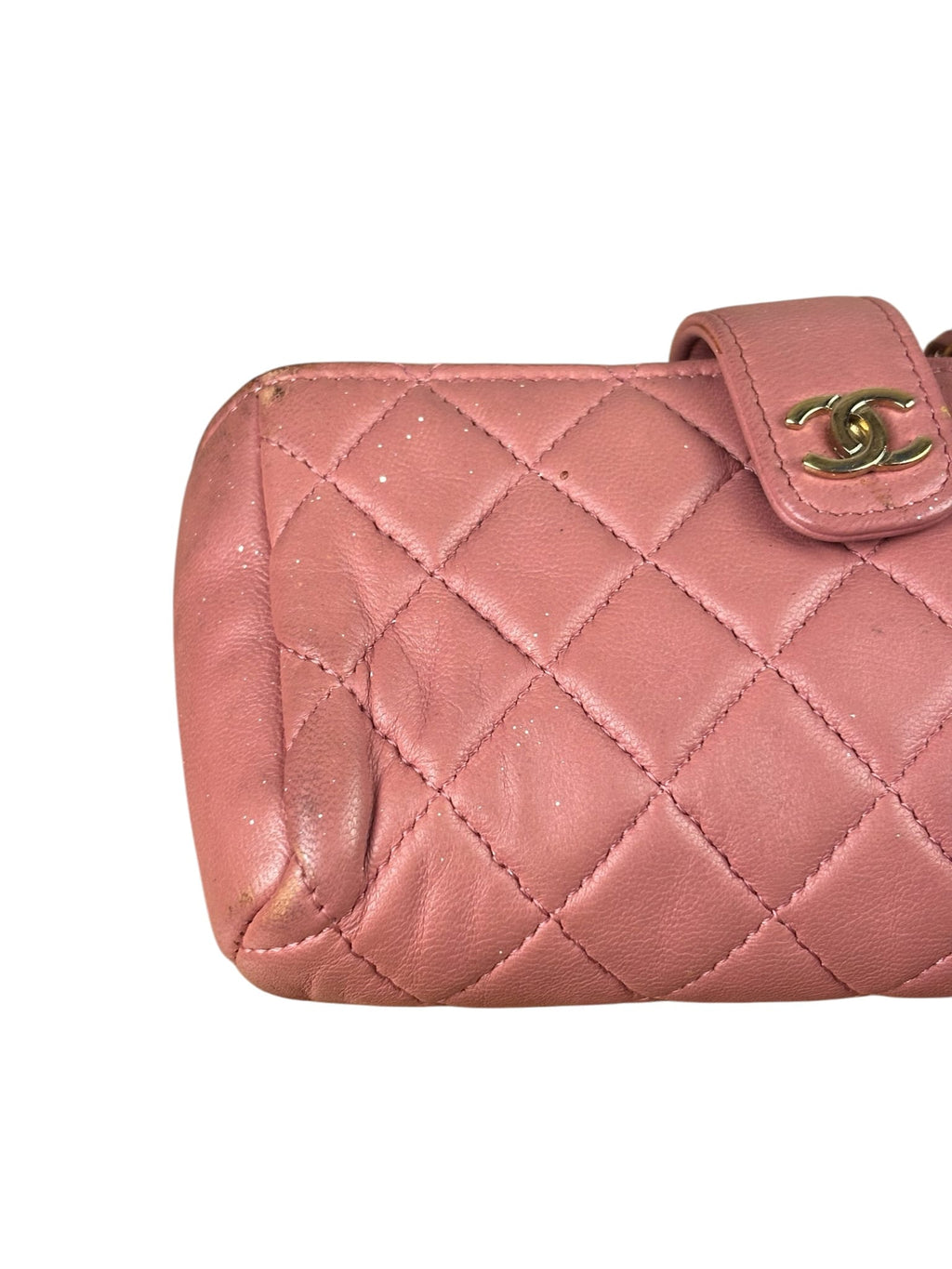 Chanel Pink Quilted Lambskin Crossbody Bag 2014