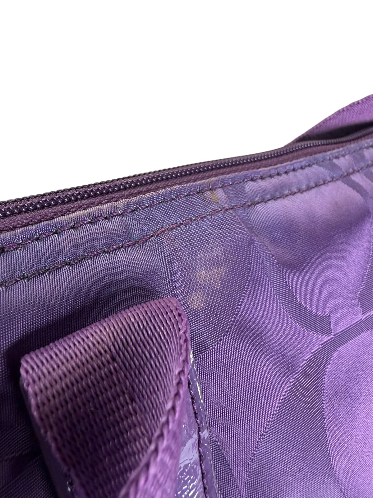 Coach Purple Nylon/Leather Trim Gateway Packable Weekender Tote