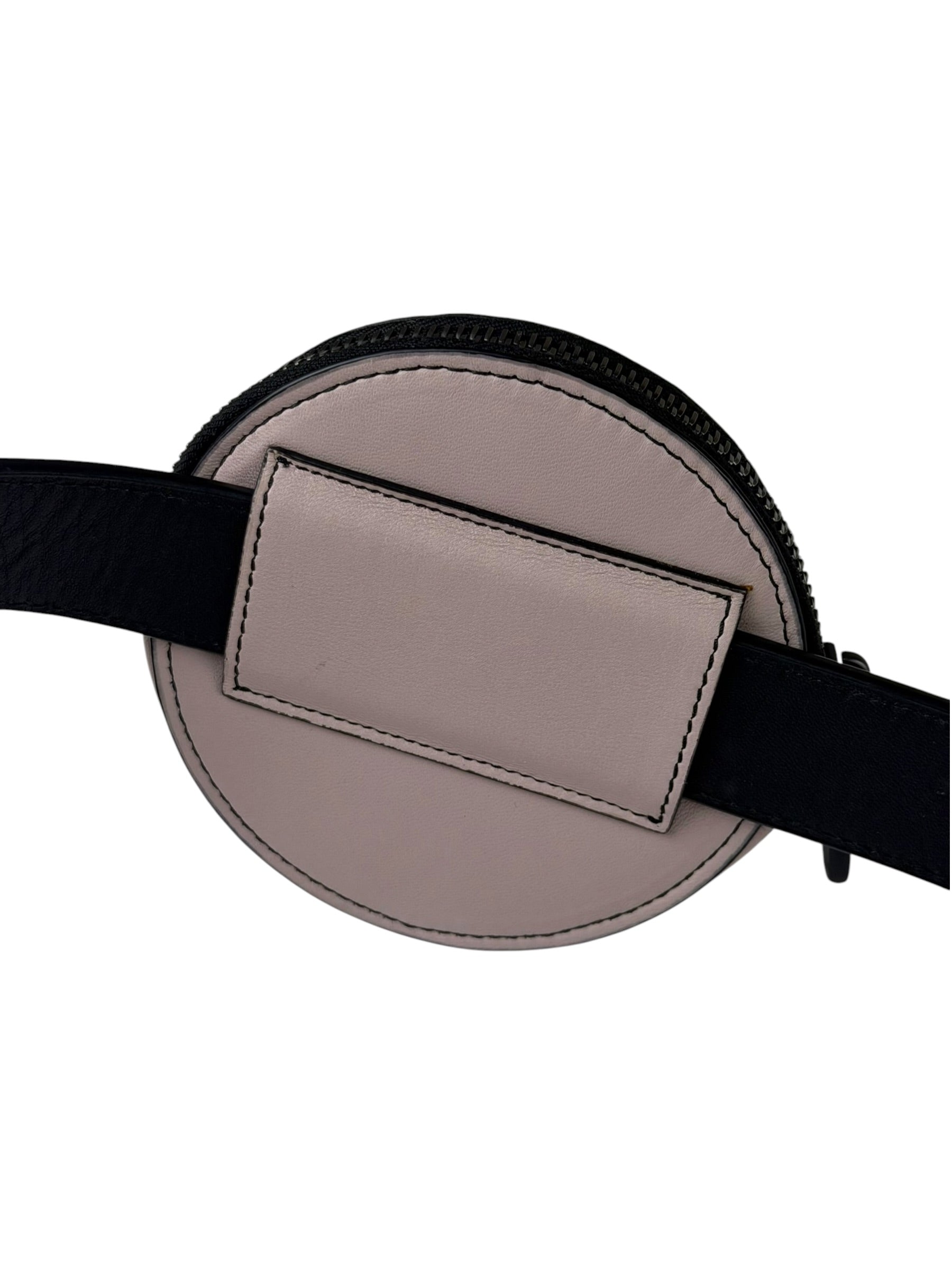 Bottega Veneta Black/Pink Intrecciato Round Around Belt Bag