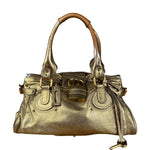 Chloé Vintage Gold Metallic Paddington Bag
