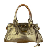 Chloé Vintage Gold Metallic Paddington Bag
