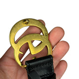 Gucci GG Black leather Belt