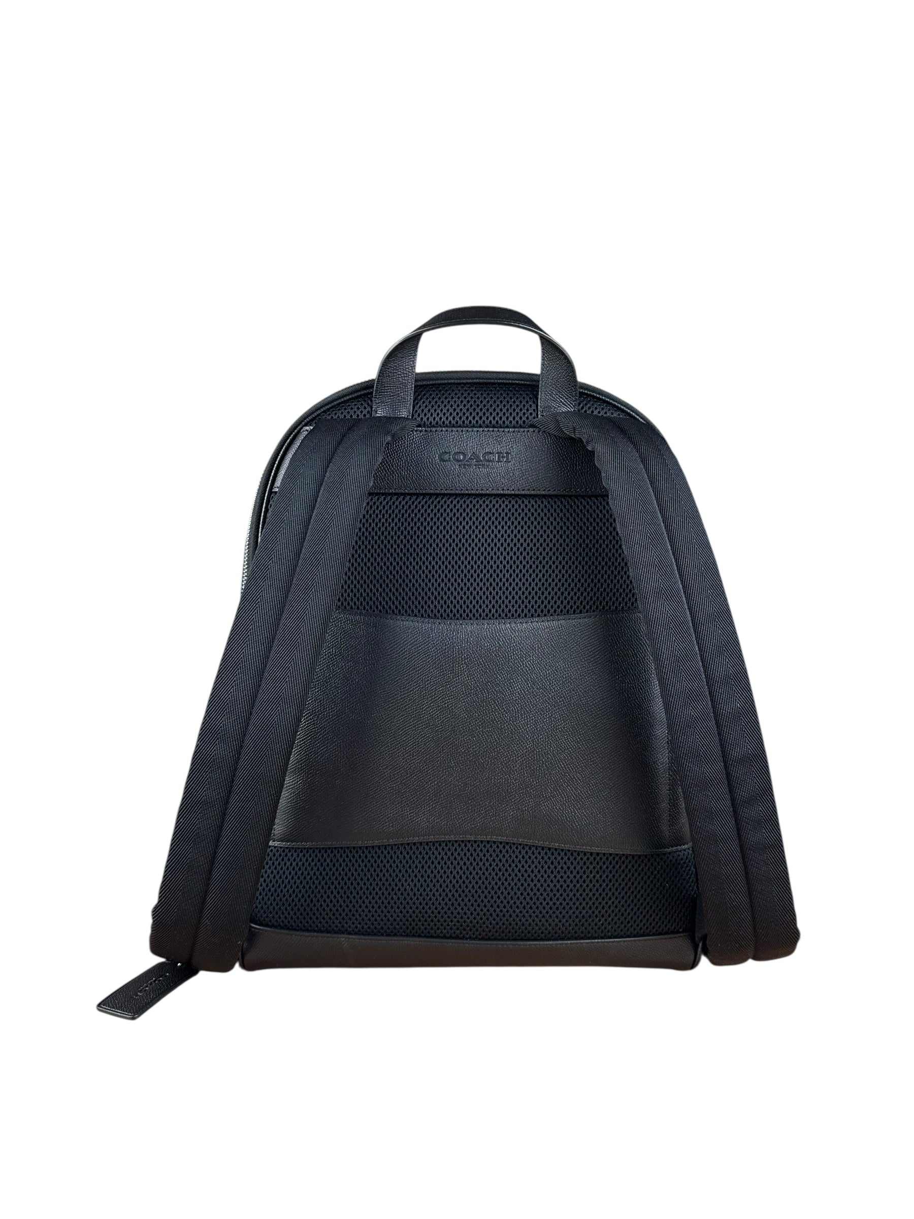 Coach Black Crossgrain Leather Wade Backpack
