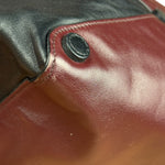 Prada Black/Burgundy Leather Shoulder Tote