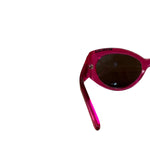 Balenciaga Shiny Transparent Fuchsia Round cat-Eye Sunglasses