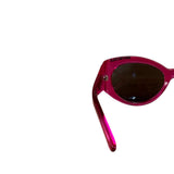 Balenciaga Shiny Transparent Fuchsia Round cat-Eye Sunglasses