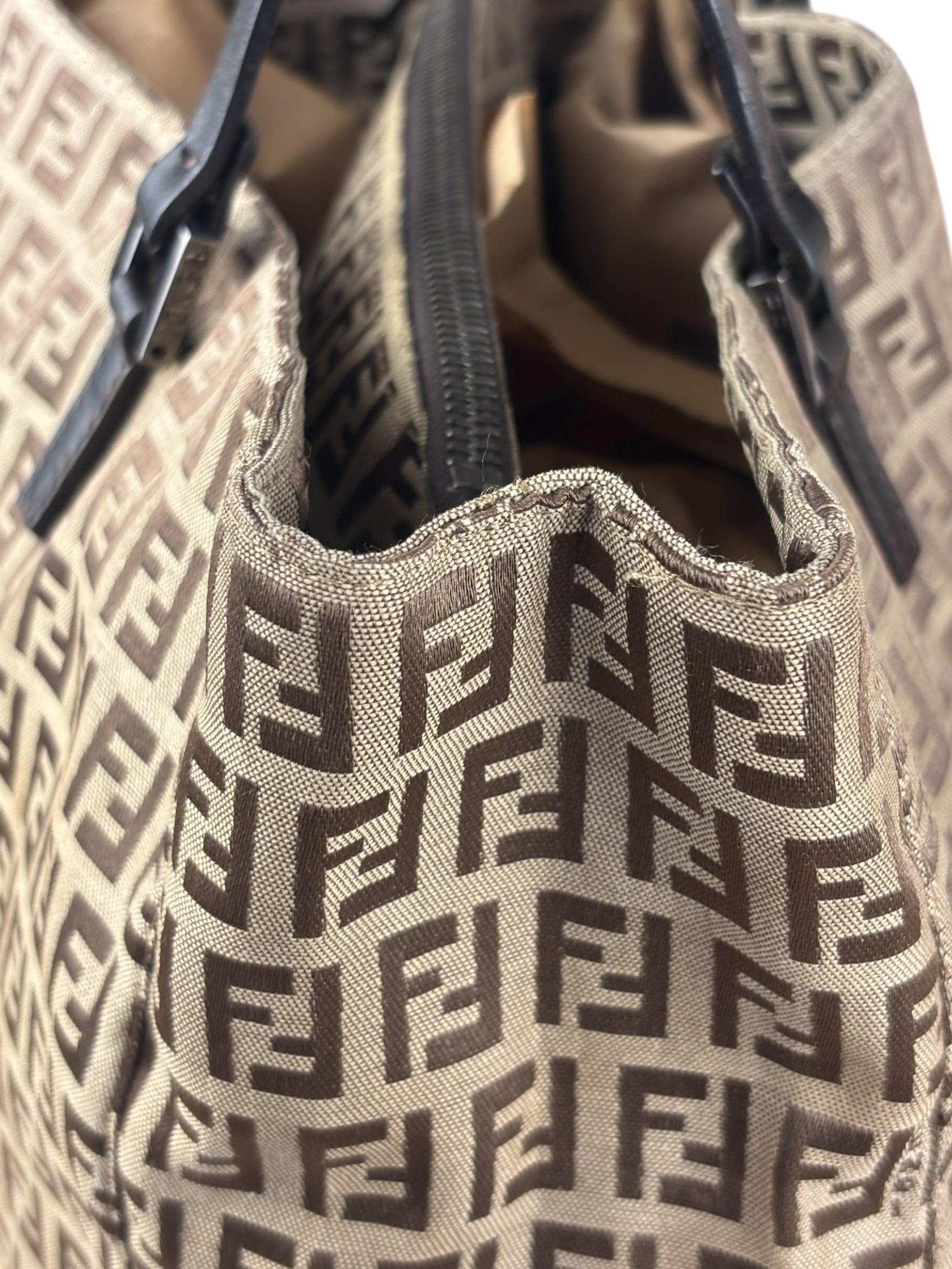 Fendi FF Vintage Canvas Tote Bag