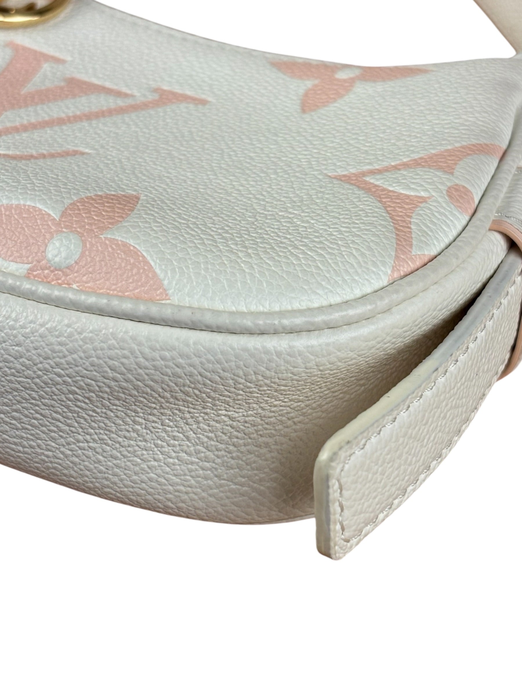 Louis Vuitton White Leather Monogram Moon Empreinte Pochette