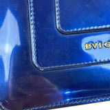 Bvlgari Shiny Blue Patent Leather Serpenti Forever Two-Way Bag