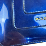 Bvlgari Shiny Blue Patent Leather Serpenti Forever Two-Way Bag