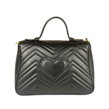 Gucci Black Leather Marmont Medium Shoulder Bag