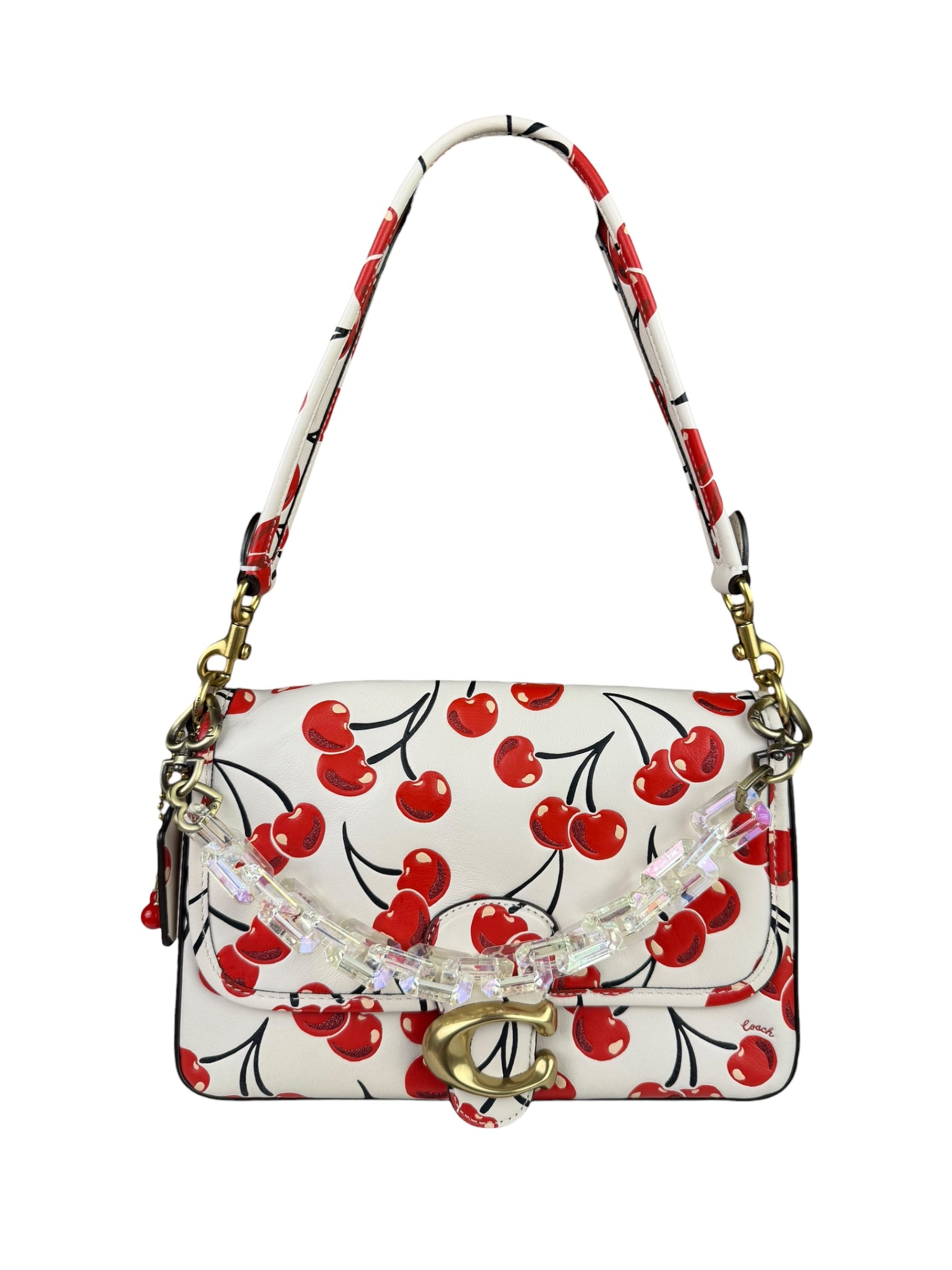 Coach Soft Tabby Shoulder Bag With Cherry Print