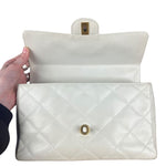 Chanel Classique White Quilted Leather Flap Bag 2001
