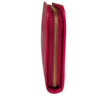 Yves Saint Laurent Bright Pink Leather Zip-Around Long Wallet