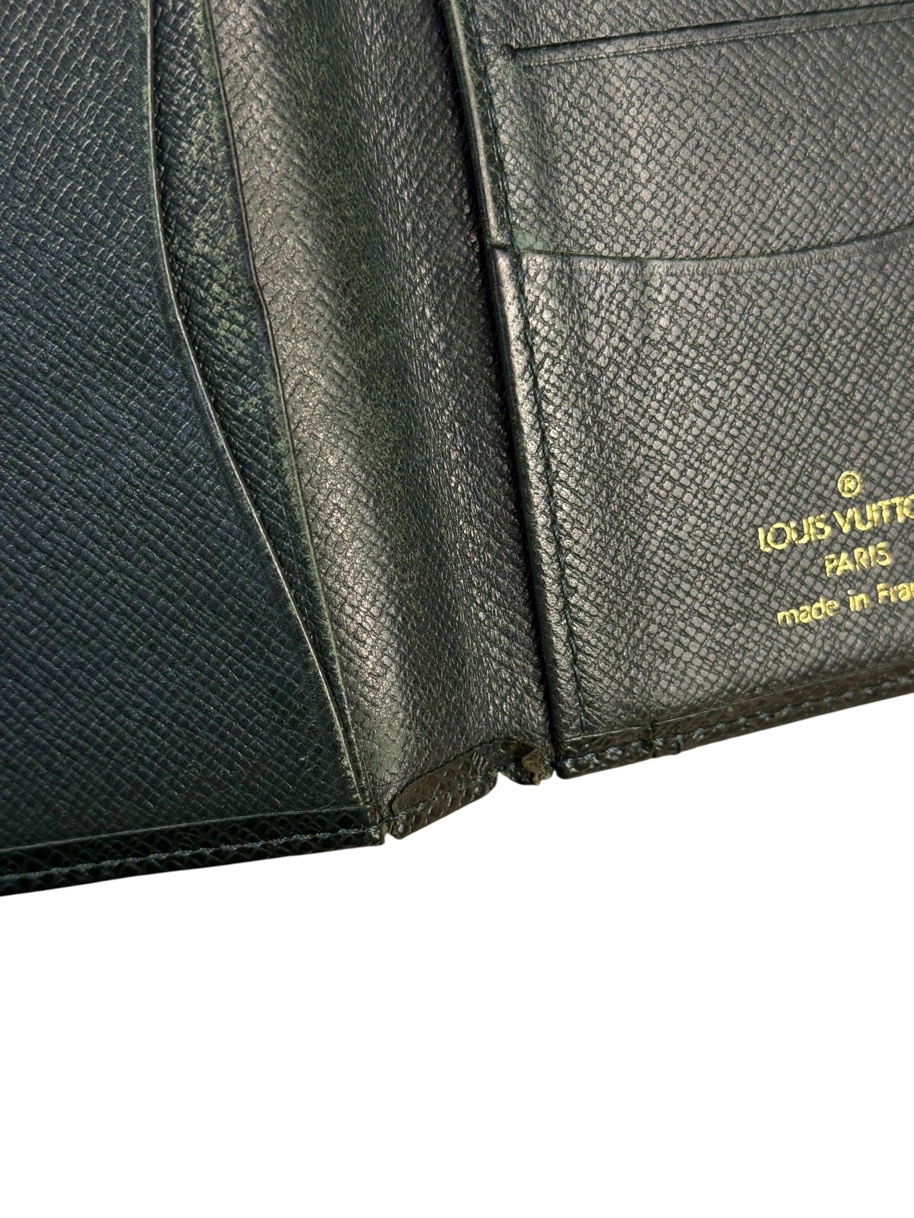 Louis Vuitton Vintage Green Taiga Cardholder