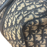 Christian Dior Vintage Navy Blue Trotter Oblique Bowling Boston Hand Bag