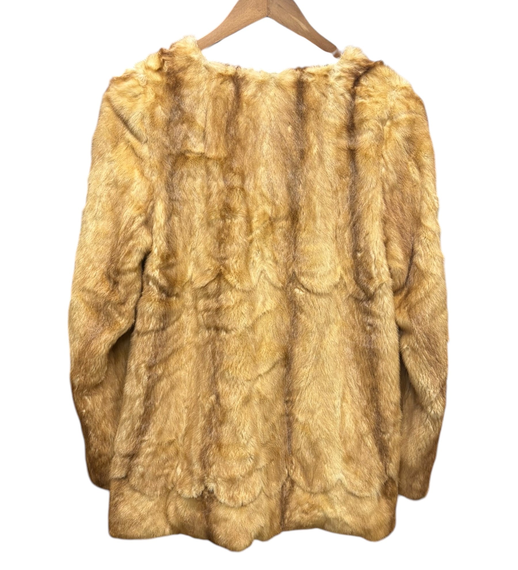 Vintage Beige Mink Fur Coat
