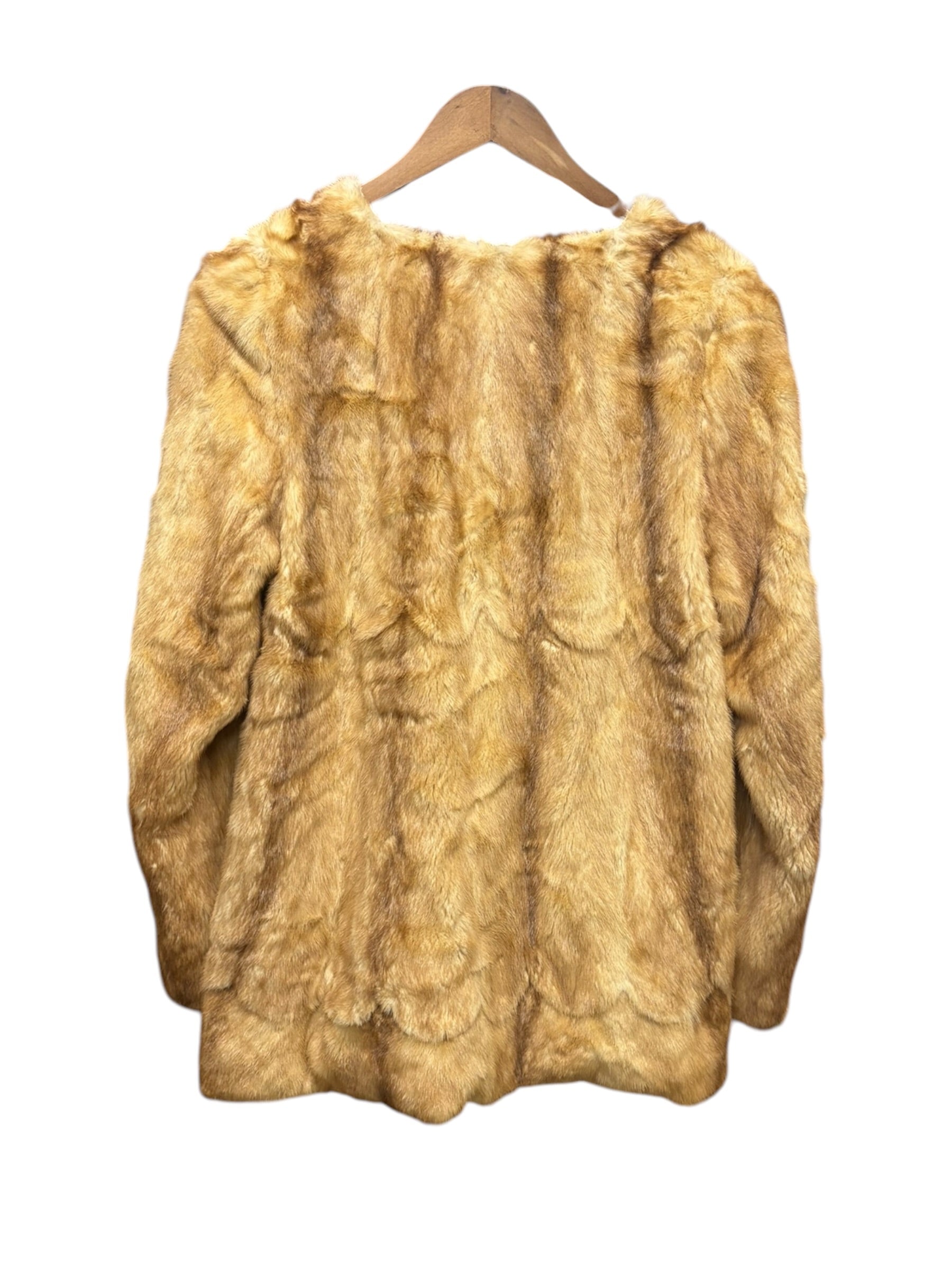 Vintage Beige Mink Fur Coat