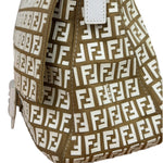 Fendi Vintage Beige Canvas Rubber FF Print Mamma Baguette