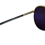Tom Ford Black/Gold Brow Frame Aviatior Sunglasses