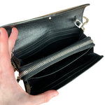 Balenciaga Black Leather Flap Wallet on Chain Bag