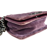 Chanel Purple Velvet Mini Boy Bag 2013