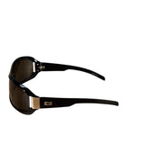 Gucci Black GG.15.1/N/S Black Injection-Frame Shield Sunglasses