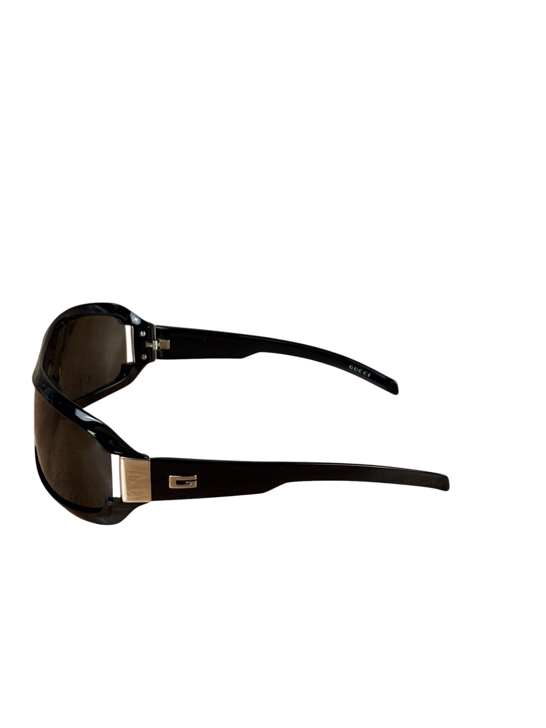 Gucci Black GG.15.1/N/S Black Injection-Frame Shield Sunglasses