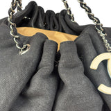 Chanel Black Melrose Cabas Hobo Bag - 1987