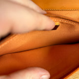 Chanel Orange Patent Leather Flap Wallet on Chain Bag