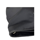 Fendi Vintage Black Nylon Leather Trim FF Roll Tote Bag