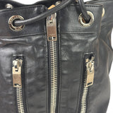 Yves Saint Laurent Black Leather Rider Bucket Bag