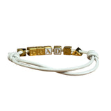 Prada Nappa Leather Logo Embellished Bracelet